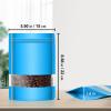 100 Pieces Resealable Mylar Bags, Stand Up Smell Proof Bags with Matte Window, Zipper Lock Foil Pouch Packaging (Blue, 5.9 X 8.6 Inch) view 2
