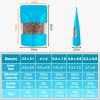 100 Pieces Resealable Mylar Bags, Stand Up Smell Proof Bags with Matte Window, Zipper Lock Foil Pouch Packaging (Blue, 5.9 X 8.6 Inch) view 3