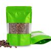 100 Pieces Resealable Mylar Bags, Stand Up Smell Proof Bags with Matte Window, Zipper Lock Foil Pouch Packaging (Green, 4 X 6 Inch) view 1