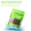 100 Pieces Resealable Mylar Bags, Stand Up Smell Proof Bags with Matte Window, Zipper Lock Foil Pouch Packaging (Green, 4 X 6 Inch) view 3