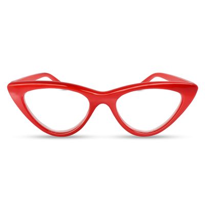 2SeeLife Premium Cat Eye TR-90 Reading Glasses for Women  NarrowMedium Fit, Sturdy Frame, Spring Hinges, Stylish Readers, Red, +1.50