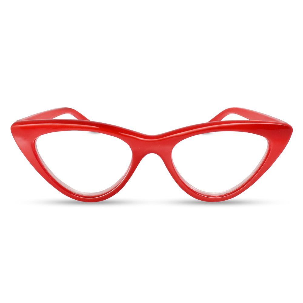 2SeeLife Premium Cat Eye TR-90 Reading Glasses for Women  NarrowMedium Fit, Sturdy Frame, Spring Hinges, Stylish Readers, Red, +1.50