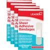 Leader Sterile Sheer Adhesive Bandages, Latex Free, Blends with Skin, Helps Prevent Infection, Comfortable Protection for First Aid and Wound Care (3/4" x 3", 160 Count) view 1