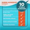 Leader Sheer Adhesive Bandage Pads, Packs ofBlends with Skin, Highly Absorbent Non-Stick Pad, for First aid and Wound Care Protection, Compare to Band-Aid, All one Size 3/4" x 4", 40 ct. view 3