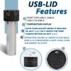 4ALLFAMILY USB LID Interchangeable with 4ALLFAMILY Voyager, Explorer and Nomad Big Size Coolers (Black Voyager LID) view 2