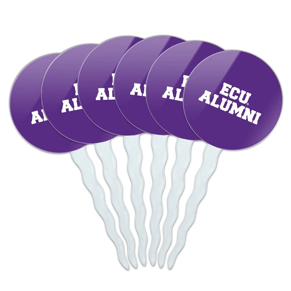 East Carolina University Alumni Cupcake Picks Toppers Decoration Set of 6