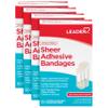 LEADER Sheer Adhesive Bandages, Antibacterial, Sterile, Highly Absorbent Non-Stick Pad Cushions & protects, First Aid Protection & Wound Care, Assorted Sizes, Compare to Band-Aid, 240 count, Pack of 4 view 1