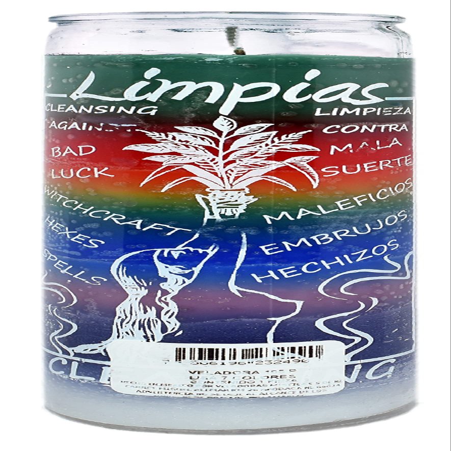 12 PCS Candle Cleansing 7 Colors- LIMPIAS 7 Colores Burn TIME 120 Hours