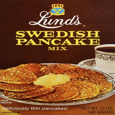 Lunds Pancake Mix, Swedish, 12 Oz - SET OF 4