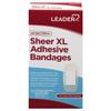 Leader Sheer XL Adhesive Bandages, Packs ofBlends with Skin, Helps Prevent Infection, Long Lasting, First Aid and Wound Care Protection, Compare to Band-Aid, All One Size 2" x 4", 10 ct. view 1