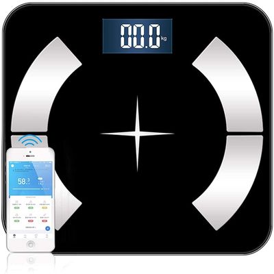Smart Body Fat Scales, Smart APP Weighing Scales Body Composition Analyzer Monitor, Bluetooth Digital Smart Scales with Heart Rate, for Fitness Tracking (Moon)