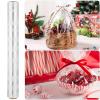 NUOBESTY Christmas Snowflake Cellophane Roll 2.5 Mil Thickness Transparent Snowflake Cellophane Paper Christmas Wrapper Wrap Paper Baskets Ornaments (3000x43cm) view 4