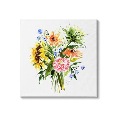 Stupell Industries Summer Floral Blooming Bouquets Vivid Country Flowers, Designed by Alexandria Gilbert Canvas Wall Art, 30 x 30, Multi