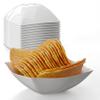 Exquisite Disposable Bowls Plastic Serving Bowls Pack Of 12 Square Salad Bowl 8 Oz White Plastic Bowls For Parties Disposable Serving Bowls For Salad Bar Buffet Serving Candy Bowl & Bowl Set view 1