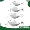 Exquisite Disposable Bowls Plastic Serving Bowls Pack Of 12 Square Salad Bowl 8 Oz White Plastic Bowls For Parties Disposable Serving Bowls For Salad Bar Buffet Serving Candy Bowl & Bowl Set view 3