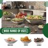 Exquisite Disposable Bowls Plastic Serving Bowls Pack Of 12 Square Salad Bowl 8 Oz White Plastic Bowls For Parties Disposable Serving Bowls For Salad Bar Buffet Serving Candy Bowl & Bowl Set view 4