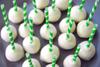 100 Pack Green And White Paper Drinking Straws, 7.75 Inches Green Striped Drinking Straw Cake Pop Stick view 4