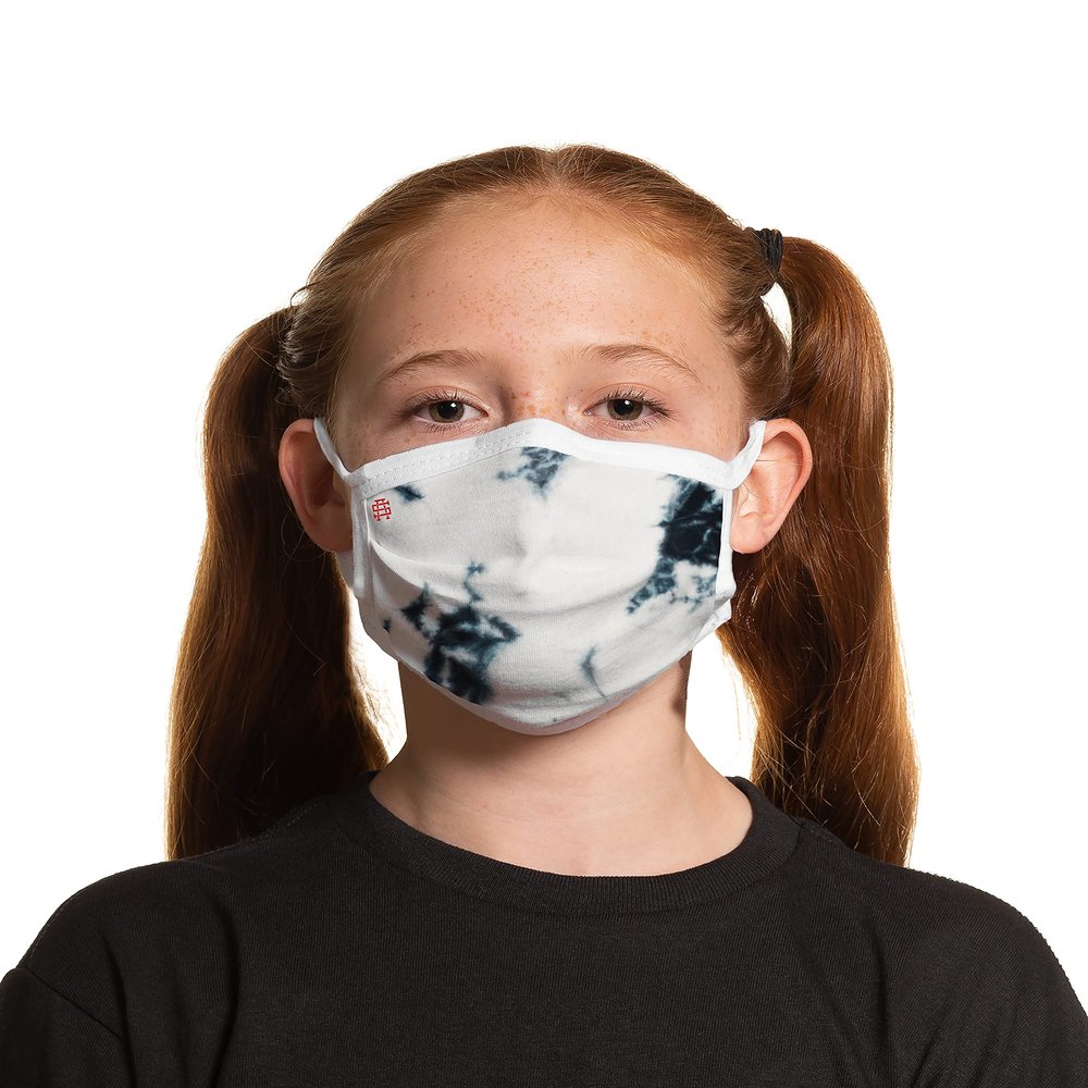 Secret Artist Kids Extra Small, Small Cloth Face Mask. Navy/White TD/White Reversible Cloth Face Mask. Childrens Washable and Reusable Mask for School, Outdoors, Indoors.
