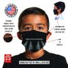 Secret Artist Kids Extra Small, Small Cloth Face Mask. Navy/White TD/White Reversible Cloth Face Mask. Childrens Washable and Reusable Mask for School, Outdoors, Indoors. view 3