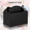 36 Pcs Party Favor Treat Boxes, Goodie Candy Gable Paper Gift Boxes with Handles for Birthday Wedding Shower Christmas Party Supplies, 6 x 3.5 x 3.5 Inches(Black) view 2