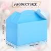 36 Pcs Party Favor Treat Boxes, Goodie Candy Gable Paper Gift Boxes with Handles for Birthday Wedding Shower Christmas Party Supplies, 6 x 3.5 x 3.5 Inches(Blue) view 2