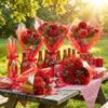 Outus Iridescent Cellophane Film Rainbow Cellophane Wrapping DIY Craft Decorations for Gift Baskets Fairy Butterfly Supply Party Festival celebrations (Red,39 x 138 Inch) view 4