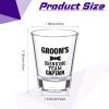 12 Pieces 2 oz Groomsmen Shot Glasses Groom's Drinking Team Shot Glasses Wedding Party Glasses Cups Groom's Drinking Team Captain Shot Cups Wedding Party Drinking Cups for Wedding Party Supplies view 3