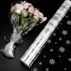 jojofuny 100ft Clear Cellophane Wrap Roll | Snowflakes Cellophane Wrapping Paper | Cellophane Roll for Arts, Flowers, Crafts, Treats, and Baskets (2.5 Mil Thick, 16.9 in x 100 ft) view 2