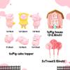 10Pcs Pink Pig Cake Decoration Piggy Cake Topper Miniature Pig Figurines Little Farm Animals Cake Topper Pig Birthday Party Supplies view 2