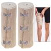 2 Rolls Large Elastic Bandages 6 Inch Clip Body Wrap Thigh Calf Sport First Aid view 4