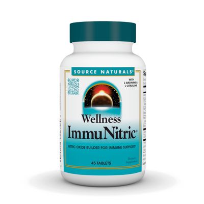 Source Naturals Wellness Immunitric, Nitric Oxide Builder for Immune System Support*, with L-Arginine & L-Citrulline - 45 Tablets