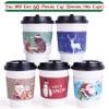60pcs Christmas Coffee Cup Hot Chocolate Cup Sleeves,Fits 12 oz to 20 oz,with 5 Different Custom Xmas Designs,for Christmas Hot Chocolate,Coffee,Cocoa,Tea or Cold Beverage view 2