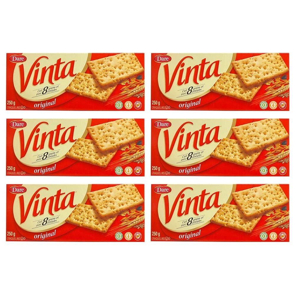 Dare CrackerVinta Original Crackers, Dare, 250g/9oz, 6-Pack {Imported from Canada}