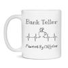 Bank Teller Powered By Caffeine Funny Coffee Lover EKG ECG Gift Mug, 11-Ounce White view 1
