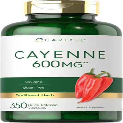 Carlyle Cayenne Pepper Capsules | 350 Pills | Non-GMO, Gluten Free Supplement