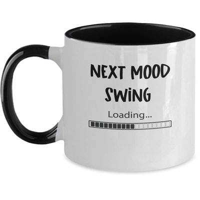Gag Menopause Mug, Menopause Two Toned Coffee Cup, Funny Menopause Presents for Best Friend, Crazy Mood Swings, Hormonal Teenager Birthday