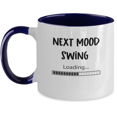 Gag Menopause Mug, Menopause Two Toned Coffee Cup, Funny Menopause Presents for Best Friend, Crazy Mood Swings, Hormonal Teenager Birthday