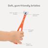 Frida Baby Triple-Angle Toothhugger Training Toddler Toothbrush | Toddler Toothbrush 2 Years and Up, Cleans All Sides at Once | 2 Pack (Pink + Blue) view 4