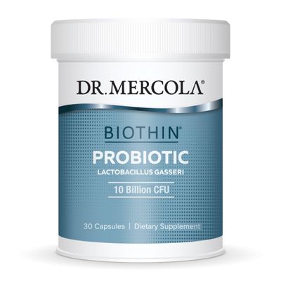 Dr. Mercola Biothin Probiotic - Digestive Health Supplement - Supports Healthy Metabolism - GMO-Free, Gluten-Free & Soy-Free - 30 Delayed-Release Capsules (30 Servings)
