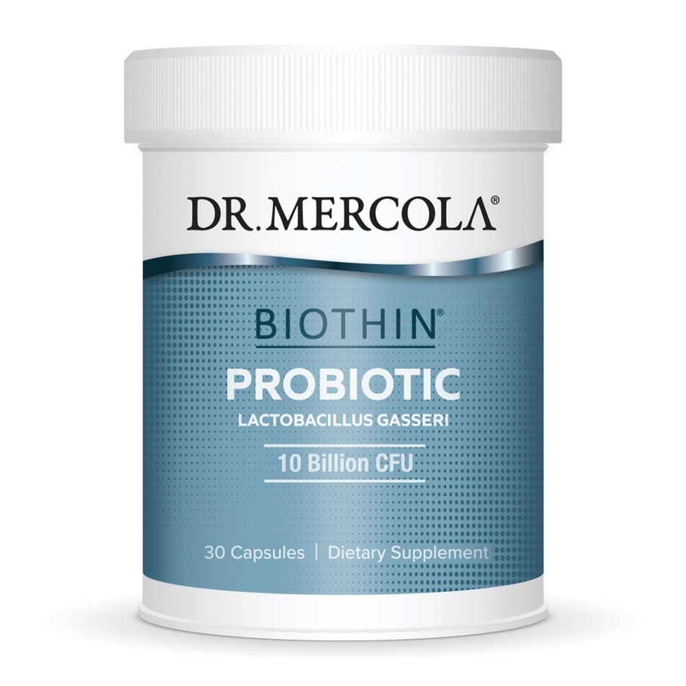 Dr. Mercola Biothin Probiotic - Digestive Health Supplement - Supports Healthy Metabolism - GMO-Free, Gluten-Free & Soy-Free - 30 Delayed-Release Capsules (30 Servings)