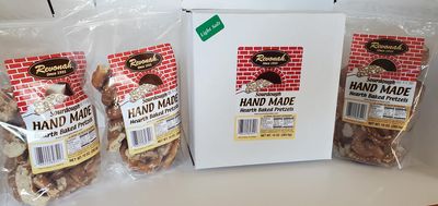 Revonah Pretzel - Taste the Freshness, Handmade Brick Oven Baked Pretzels - No Preservatives - Made To Order Daily (Light Salt, 3 x 8 oz Bags)