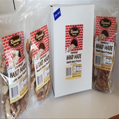 Revonah Pretzel - Taste the Freshness, Handmade Brick Oven Baked Pretzels - No Preservatives - Made To Order Daily (Extra Salt, 3 x 8 oz Bags)