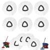 10Pack Spin Mop Replacement Heads,Spinning Mop Replace Head for Easy Wring Mop, 100% Microfiber Mop Head Replacement Compatible with Triangle Spin Mop Refill for Floor Cleaning,White view 1
