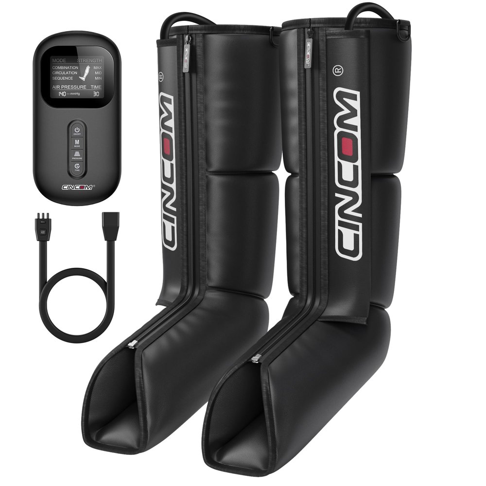 CINCOM Leg Massager for Circulation and Pain Relief, Air Compression Boots Helpful for Relaxation, Swelling and Edema Athletes Recovery, FSA-HSA