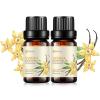 2-Pack Vanilla Essential Oil - 100% Pure Organic Natural Plant (Vanilla planifolia) Vanilla Oil for Diffuser, Aroma, Spa, Massage, Yoga, Perfume, 2x10ML