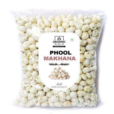 Ifra Organic Box Phool Makhana Lotus Seeds Pop/Gorgon Nut Puffed Kernel (Makhana) Grade - Big Size Pouch, 250 g