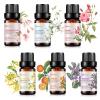 AOPING Essential Oil Set 6x10ML - 100% Pure Organic Plant Oil for Diffuser Massage Aroma Spa Yoga Perfume - Cherry Blossom, Rose, Jasmine, Violet, Neroli, Ylang Ylang view 1