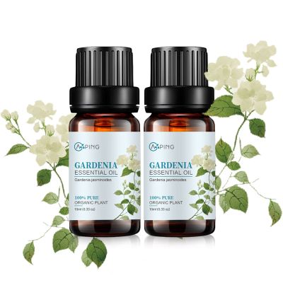 AOPING 2-Pack Gardenia Essential Oil - 100% Pure Organic Natural Plant (Gardenia jasminoides) for Diffuser, Aroma, Spa, Massage, Yoga, Perfume, 2x10ML