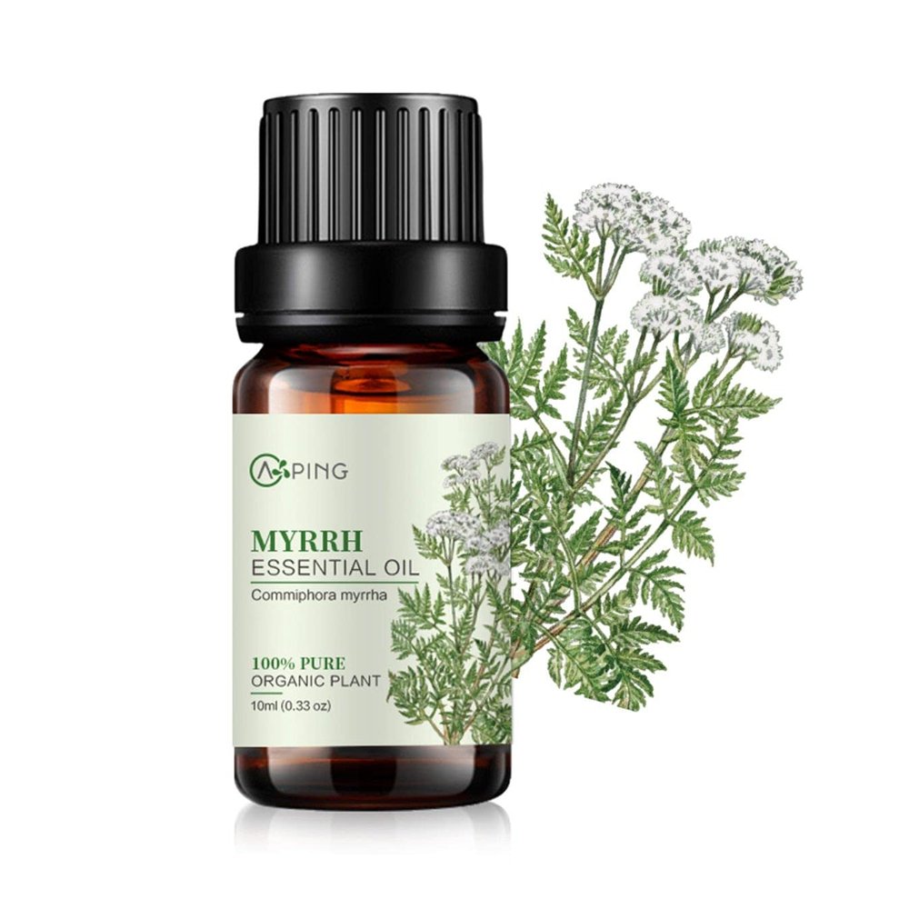 AOPING Myrrh Essential Oil - 100% Pure Organic Natural Plant (Commiphora myrrha) Myrrh Oil for Diffuser, Aroma, Spa, Massage, Yoga, Perfume, 0.33oz
