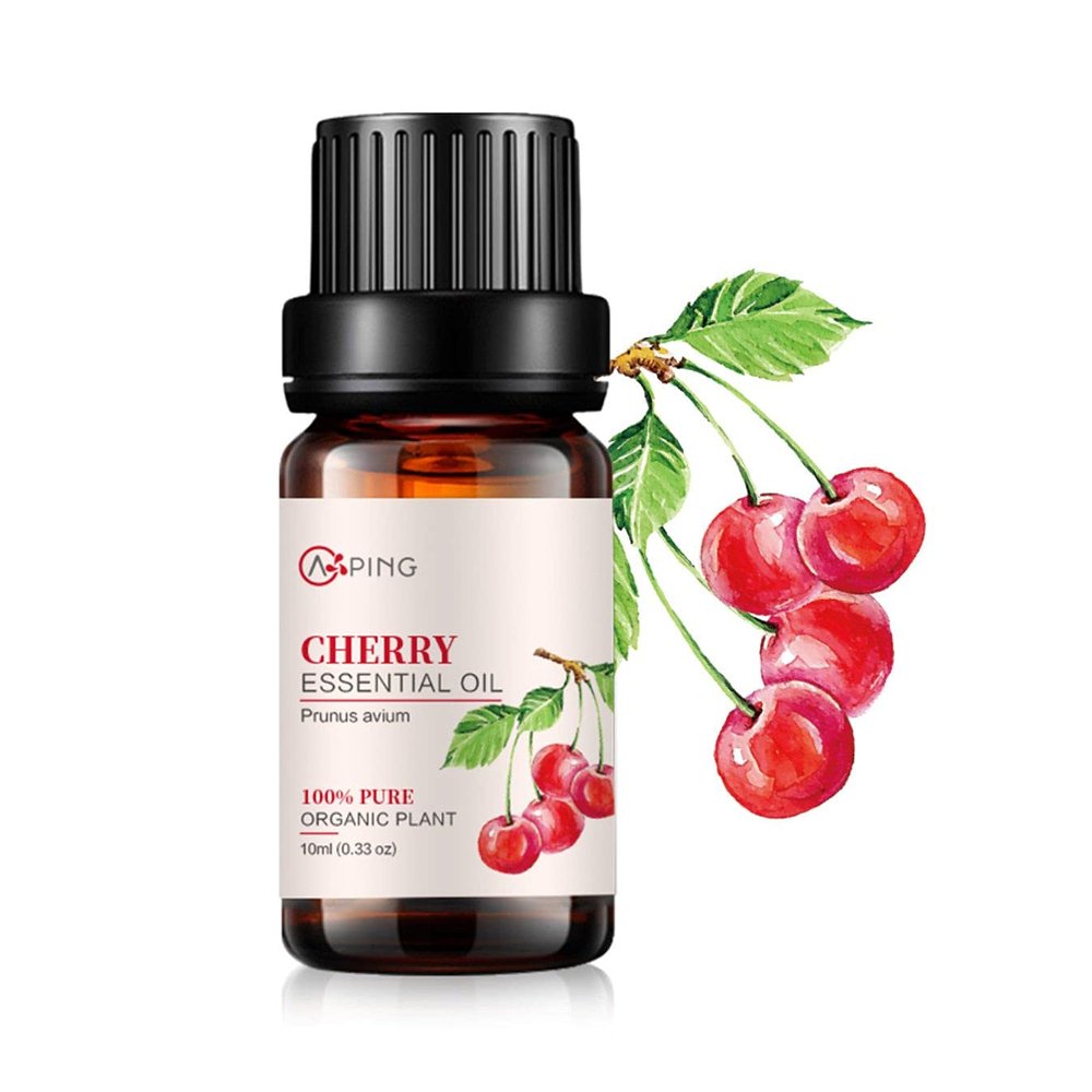 AOPING Cherry Essential Oil - 100% Pure Organic Natural Plant (Prunus avium) Cherry Oil for Diffuser, Aroma, Massage, Perfume, Skin - 0.33oz